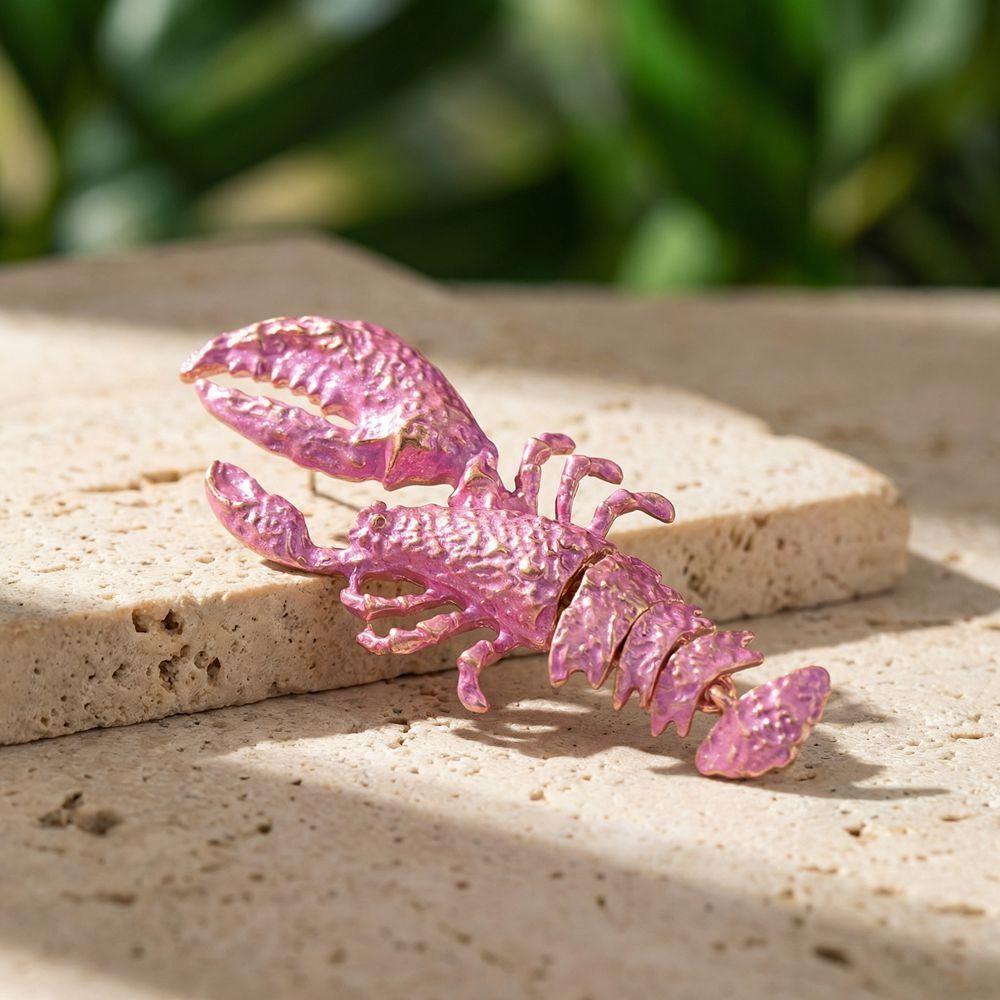 Metal Crayfish Pendant Earrings Large Size Animal Drop Earrings Trendy Lobster Earrings Party