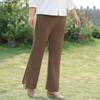 Slightly Flared Casual Pants Plaque-sized Women's Clothing Youthful and Slimming Loose and Tight High-waisted Elastic Long Pants