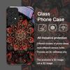 Vintage Mandala Lotusblumenmuster Gehärtetes Glas Handyhülle für Samsung Galaxy A56 A72 A55 A54 A53 A52 A36 A15 A14 A13 Cover