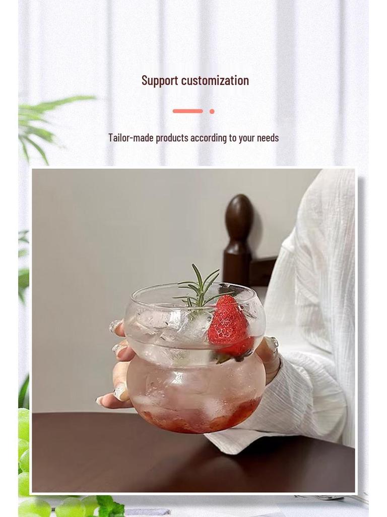 Milky Cute Glass Breakfast Cup for Yogurt, Cereal, and Coffee