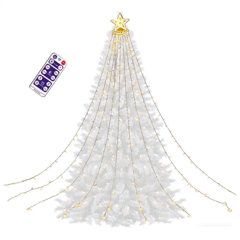 

Solar Powered Christmas Lights Waterproof LED With Remote Timer Solar Power Christmas Lights Outdoor Decor For Garden Pathway