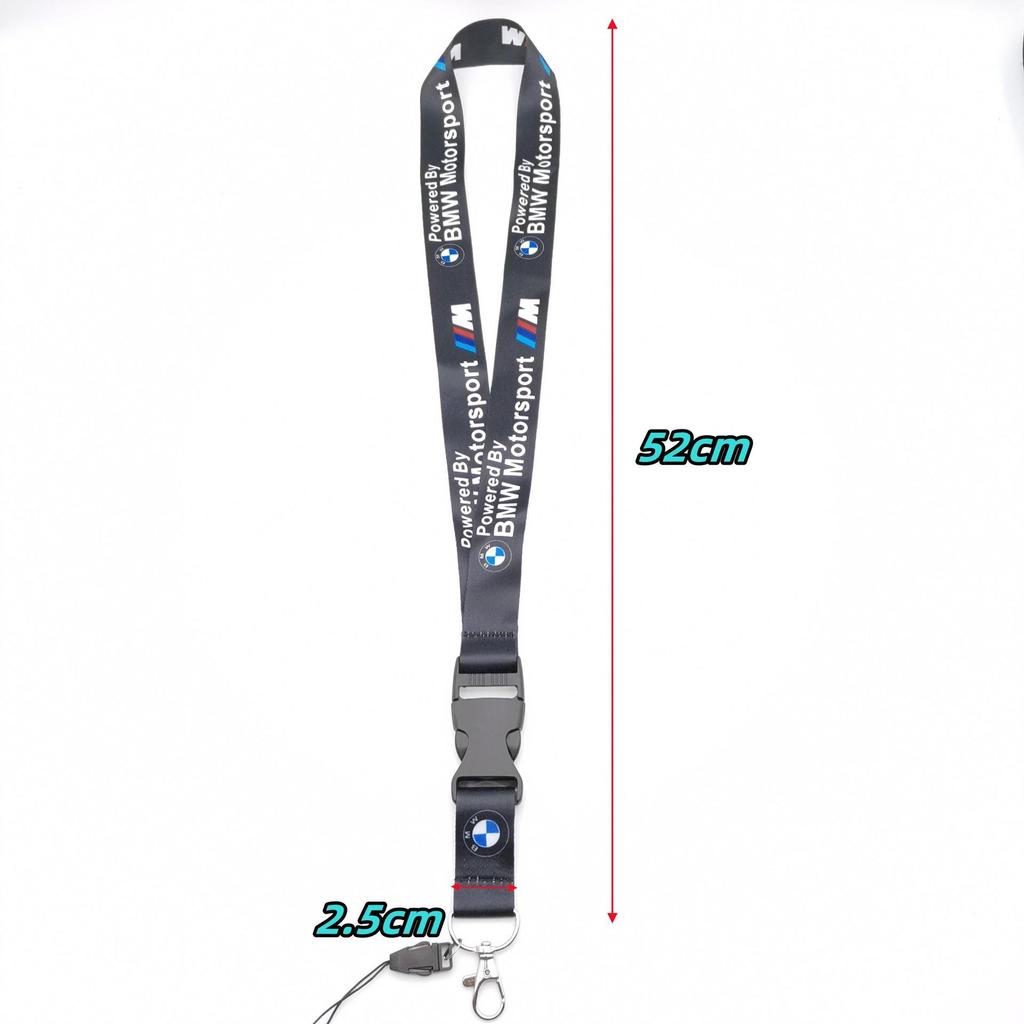HPYG2 BMW Lanyard Keychain Key Strap Holder&Staff ID Cards For BMW X1 X2 X3 X5 X4 X6 X7 G30 E30 E36 BMW 50th Anniversary Performance