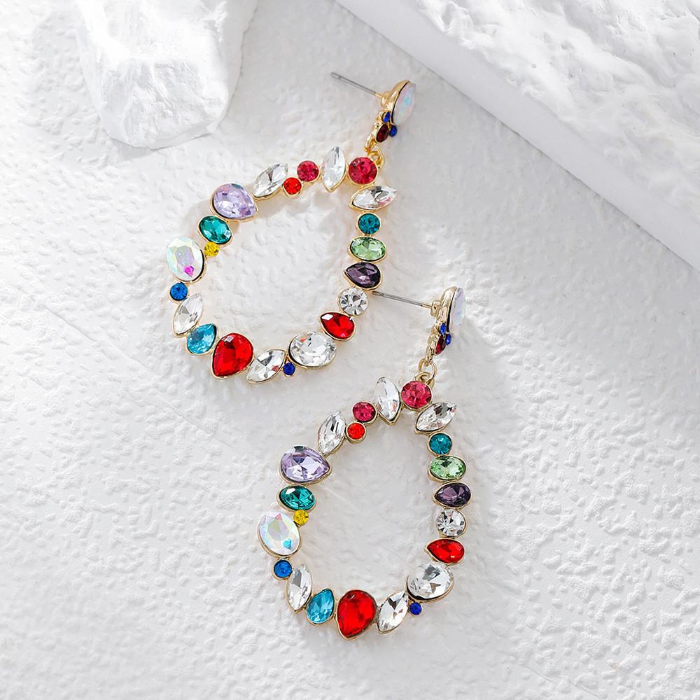 Elegant Teardrop Earrings Alloy Material Stylish And Trendy Geometric Design