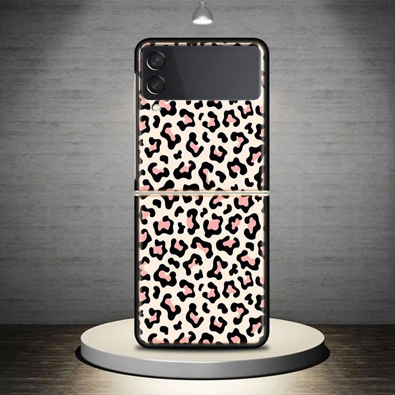 

Leopard Print Phone Case For Samsung Galaxy Z Flip 7 6 5 4 3 5G Cover ZFlip7 ZFlip6 ZFlip4 ZFlip5 ZFlip3 Coque Fundas Galaxy Z F Samsung Z Flip 3