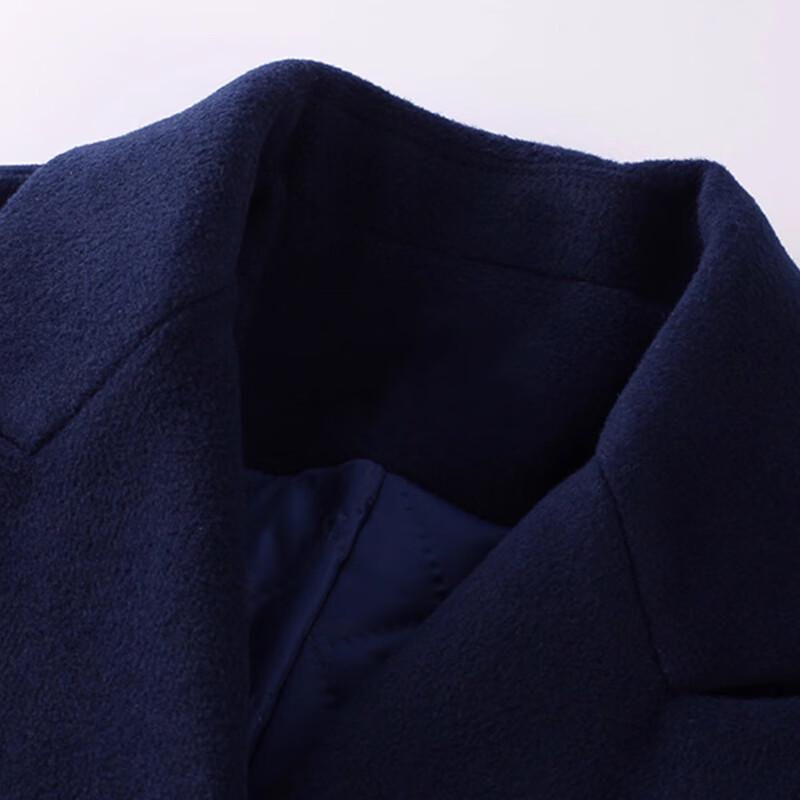 Tieluoman Women's Professional Double-Breasted Padded Wool Blend Coat