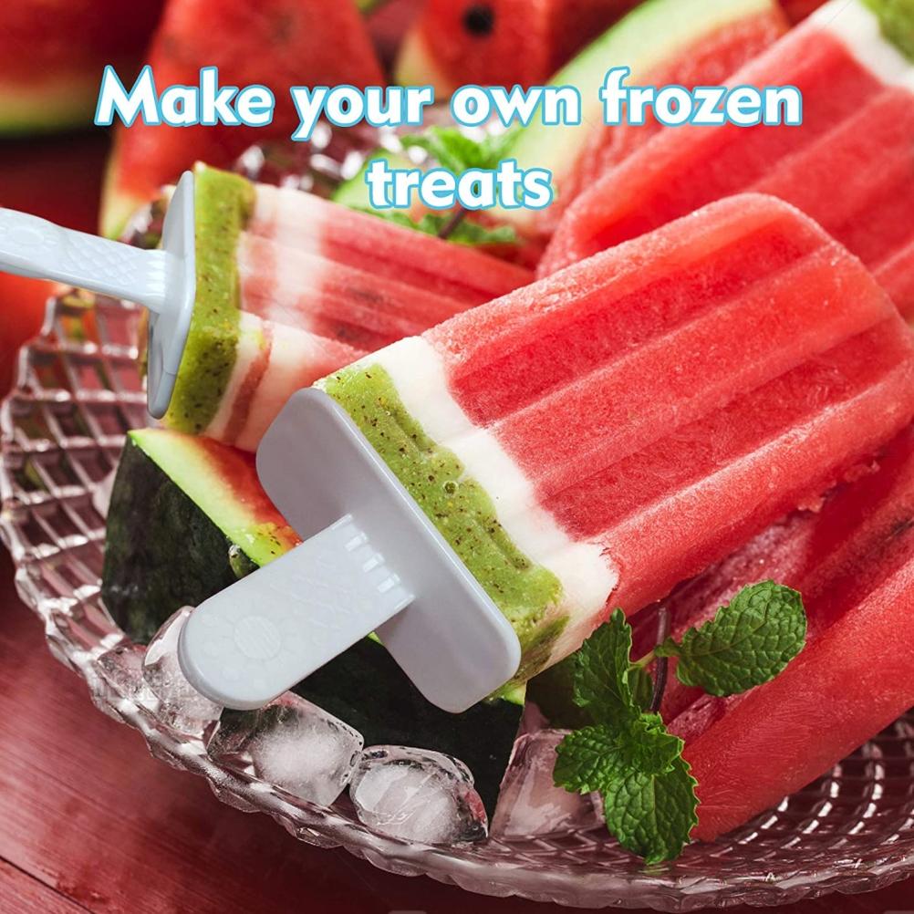 Silicone Ice Pop Molds 4 6 Cavity DIY Popsicle Maker for Home Summer Ice Cream Lolly Tray Green 4 Pack