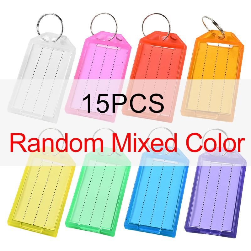 10-100PCS Assorted Color Flap Key Tags Luggage Backpack Car Key Marking Tags Double-sided DIY Information ID Label Name Tags ZYF