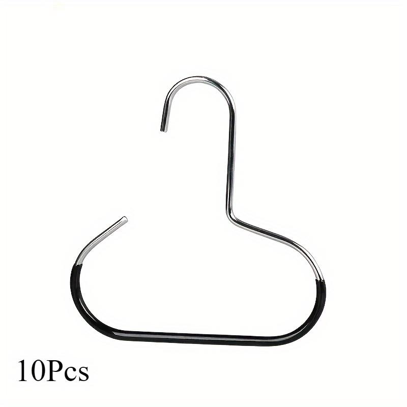 

10Pcs/Pack Durable Circle Ring Hat Hanger Non-marking Non-slip Hat Storage Hook Scarf Towel Tie Hanging Rack Black-10Pcs