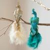 Built-In Clip Feather Bird Hanging Pendant Long Tail Faux Peacock Tree Hanging  Home Decor