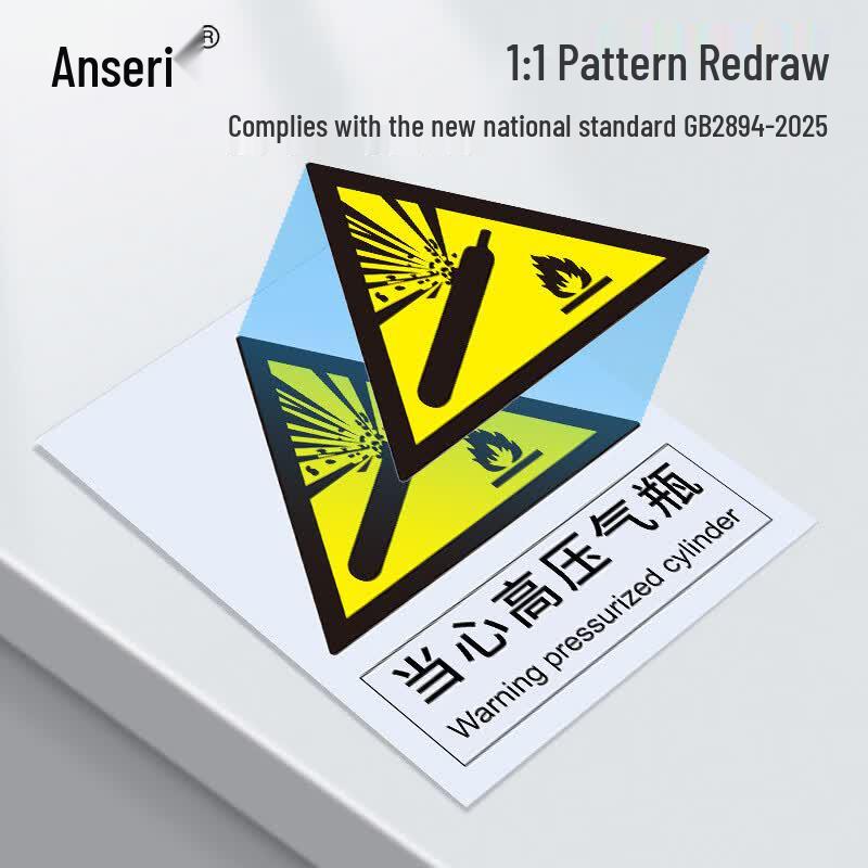 High-Pressure Gas Cylinder Warning Safety Sign