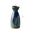 Jarra de Sake Vintage Japonesa Cerámica Azul Cambio de Horno Copa de Vino Dispensador de Vino Shochu para el Hogar Restaurante de Sushi Utensilios para Beber Regalos