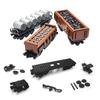 City Train Building Blocks DIY Modified Accessories, Creative MOC Assembly Track Train Carriage Expansion Set, Base, Wheel Parts
