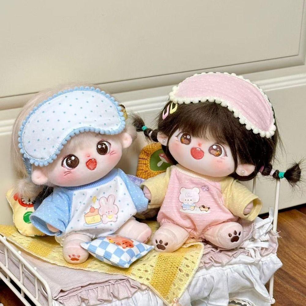 Cartoon T-shirt Cotton Doll's Clothes Outfit Plush Doll Clothes  20cm Cotton Doll