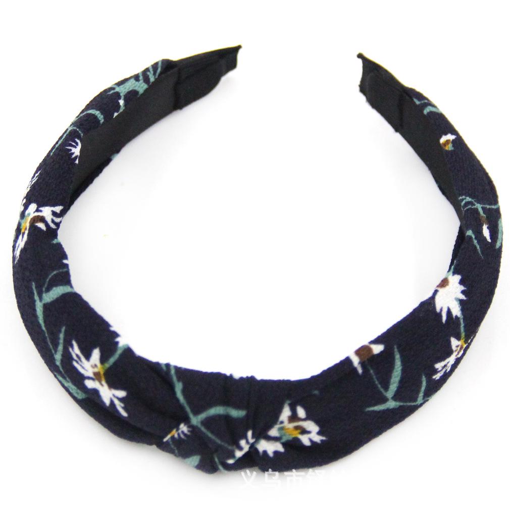Women's Fashion Cross Knot Printed Headband Hair Accessory