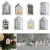 Four Piece House Shaped Candle Holder Mold DIY Resin Casting Silicone Set Aroma Soap Craft Tool