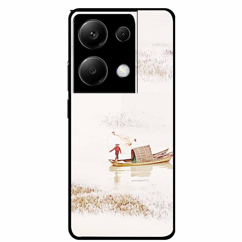 Redmi NOTE 13 PRO 4G Case with Tempered Glass & Aesthetic Color Painting