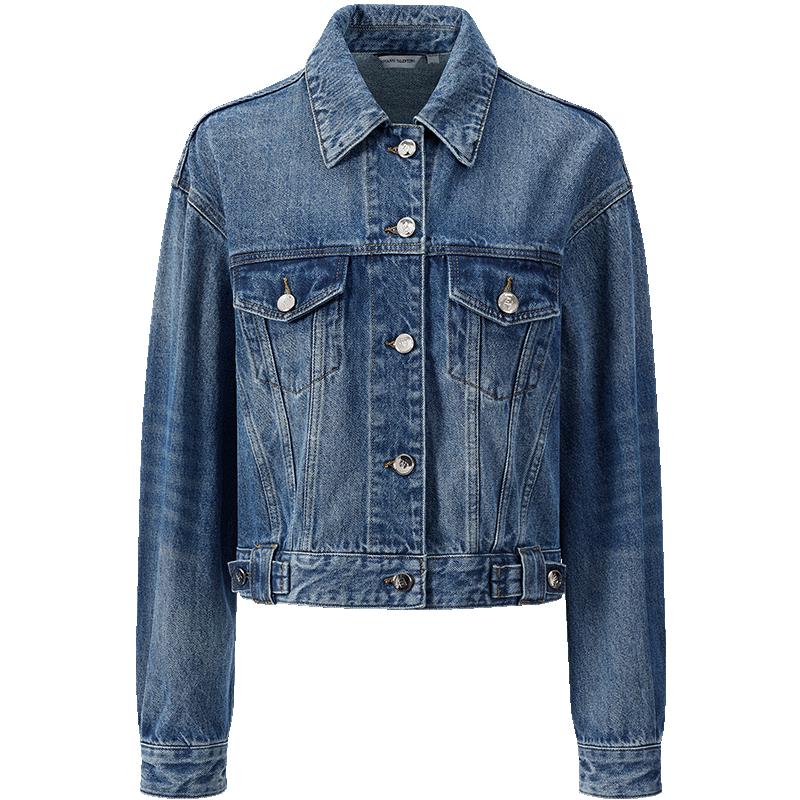 

GIOVANNI VALENTINO Women s Long Sleeve Loose Fit Denim Jacket XL