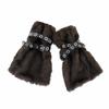 Y2K Faux Fur Leg Warmers Super Soft Fuzzy Boot Cuffs Fashion Faux Furry Belt  Halloween Party