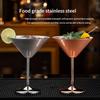 200ml Edelstahl Weinglas Cocktailkelch Rotwein Martini Kreatives Metall-Weinglas Champagnerkelch für Bar Restaurant