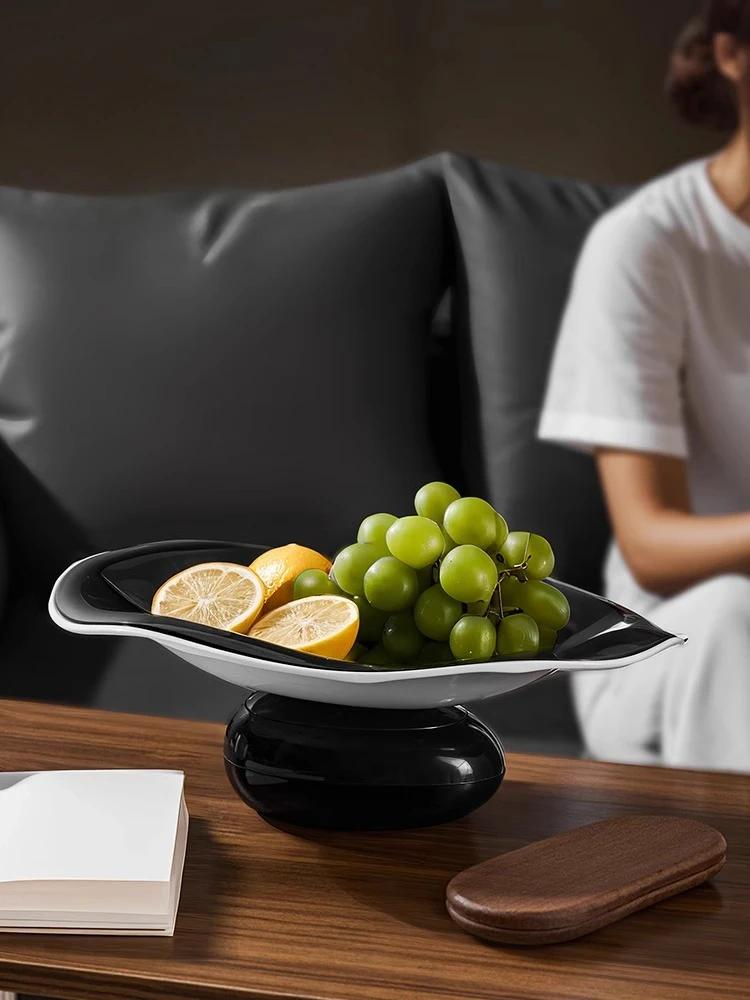 Desktop Storage Tray Geometric Fruit Plate Plastic Acrylic Draining Fruit Platter Snack Plate Storage Container Jewelry Dish