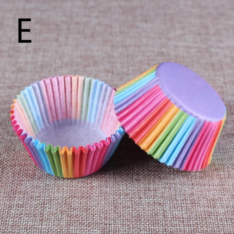 New 100Pc/Set Creative Paper Cake Cups Suitable Household Handmake Diy Cake Box Party Kitchen Baking Tray Cupcake Supplies