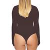 European Fashion Sexy Long Sleeve Bodysuit with Leggings - Solid Color, Round Neck, Perfect for Nightclubs and Home, Autumn/Spring Wear