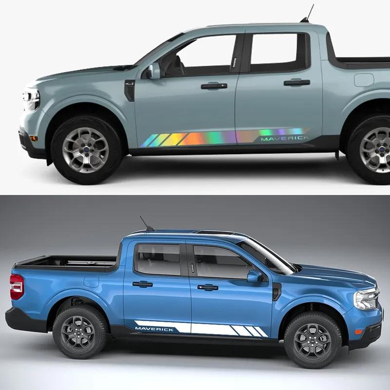 Pickup Door Side Stickers For Ford Maverick XL XLT Lariat  Truck Graphic Stripe Decor Decal Car Vinyl Cover Auto Accessories