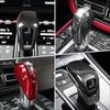 For Porsche Macan 911 Cayman Boxster 718 Panamera Cayenne Carbon Fiber Car Console Shifter Head Frame Cover Accessories