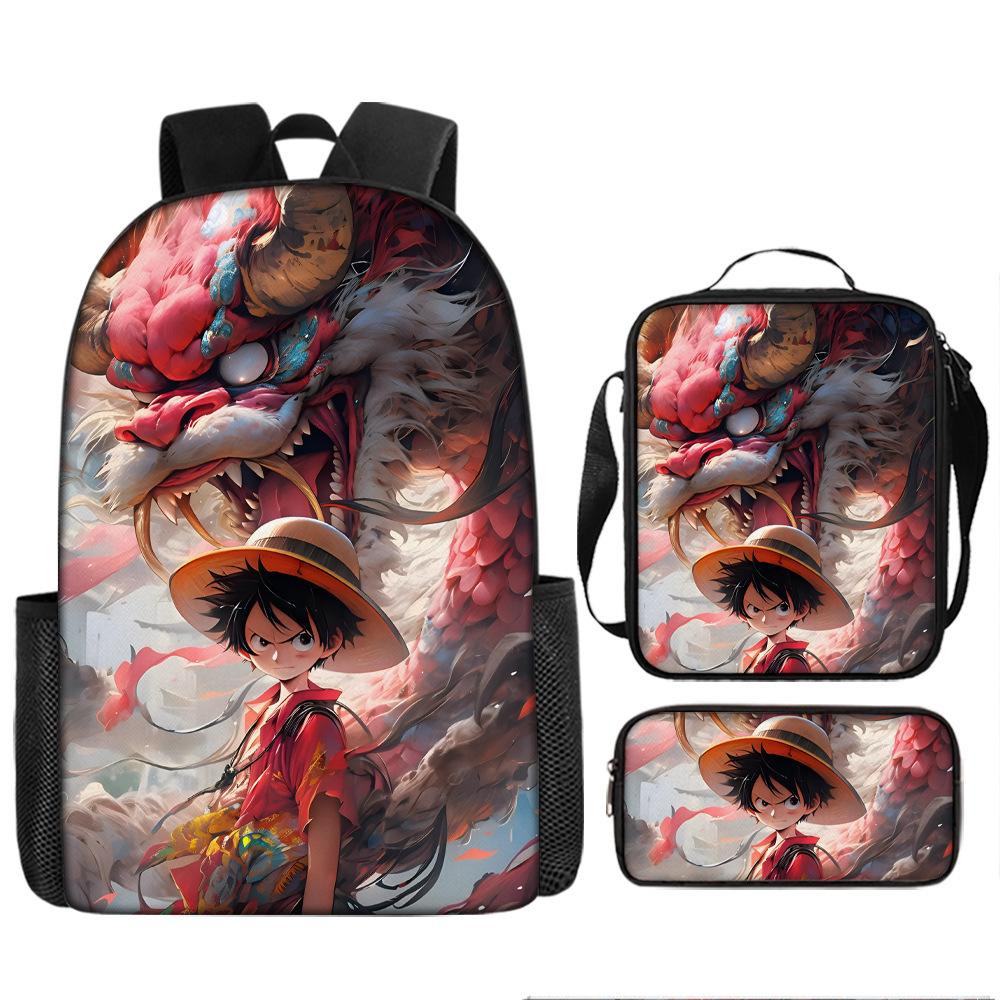 ONE PIECE Schoolbag Luffy Large-capacity Junior High School Students, Primary School Students, Grades 3 To 6, Junior High School Boys Backpack Set
