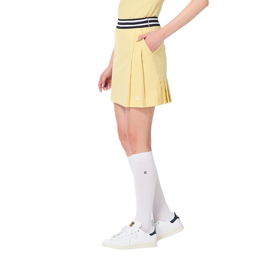 Taylor Made High-Waisted Pleated Skirt, Cream, Size Small, Women's, 2024FW UN413