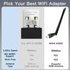 WiFi 6 USB Adapter AX286 Network Card Dongle 2.4GHz 802.11AX Antenna Signal Reception for Laptop Windows 10/11 Driver-Free