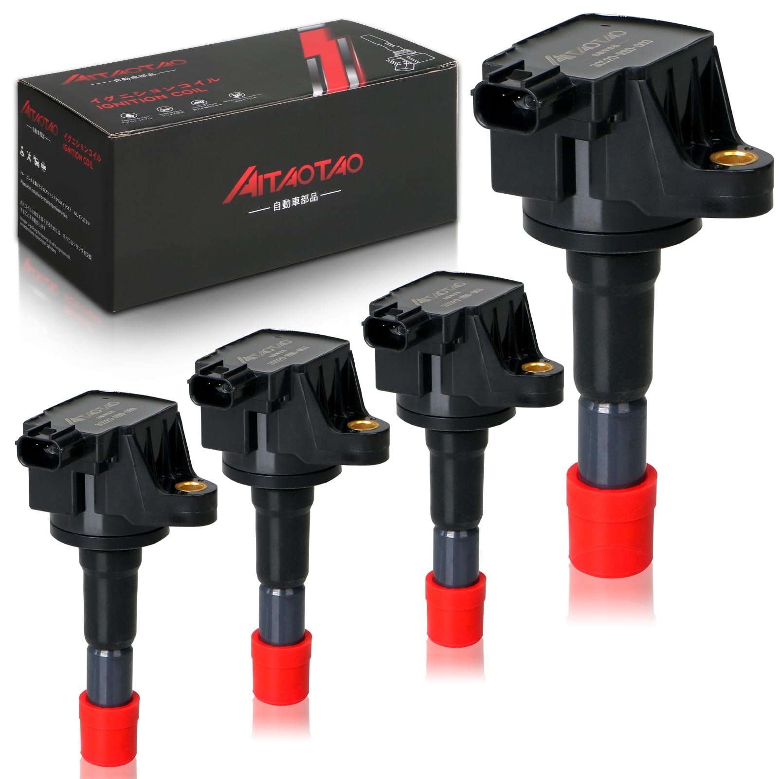 

AITAOTAO 4 шт. Катушка зажигания для Honda 30520-RB0-003 30520-RB0-S01 CR-Z ZF1 ZF2 Fit GE6