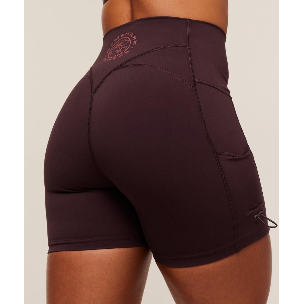 Gymshark Legacy Logo Tight Shorts Cherry Purple B7a4g Pcds