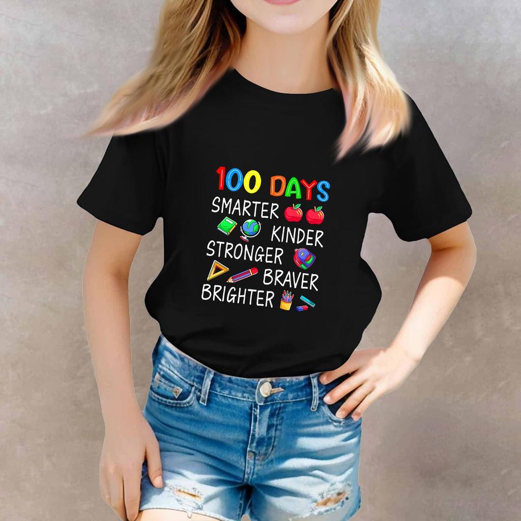 St. Camisetas Infantis Menina Menino Dia de São Patrício Top Infantil Meninos e Meninas Camiseta Estampada de Manga Curta