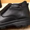 Middle-aged and Old High-top Velvet Thermal Casual Leather Shoes Men's Shopping Mall Winter First-layer Cowhide Dad Shoes