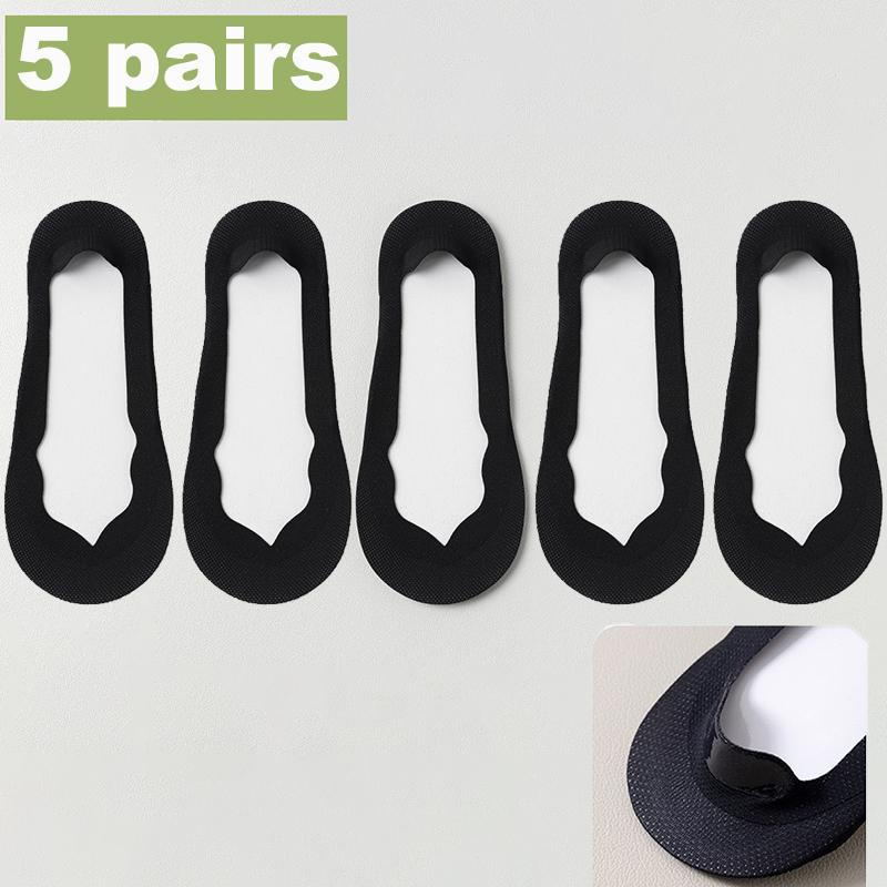 Women Socks Girl Lady Spring Summer Thin Ice Silk Non-slip Do Not Fall Off Sweat-absorbing Traceless Breathable Invisible Socks