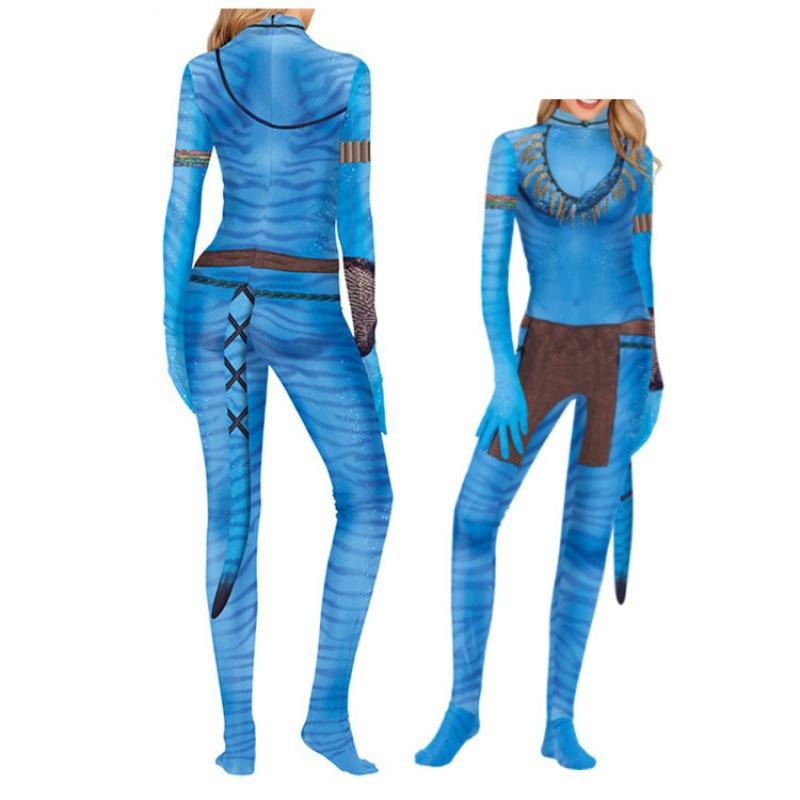 Avatar 3D Geprinte Staart Cosplay Kinderen Bodysuit
