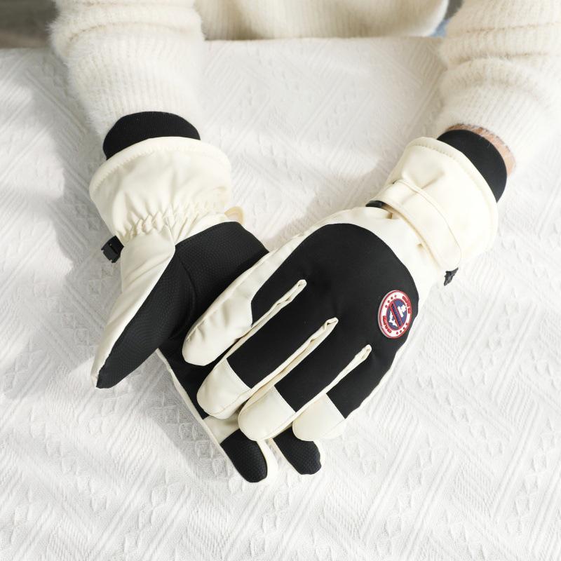 Unisex Winter Ski Gloves: Touchscreen, Thick Velvet, Waterproof, Non-Slip for Outdoor Cycling