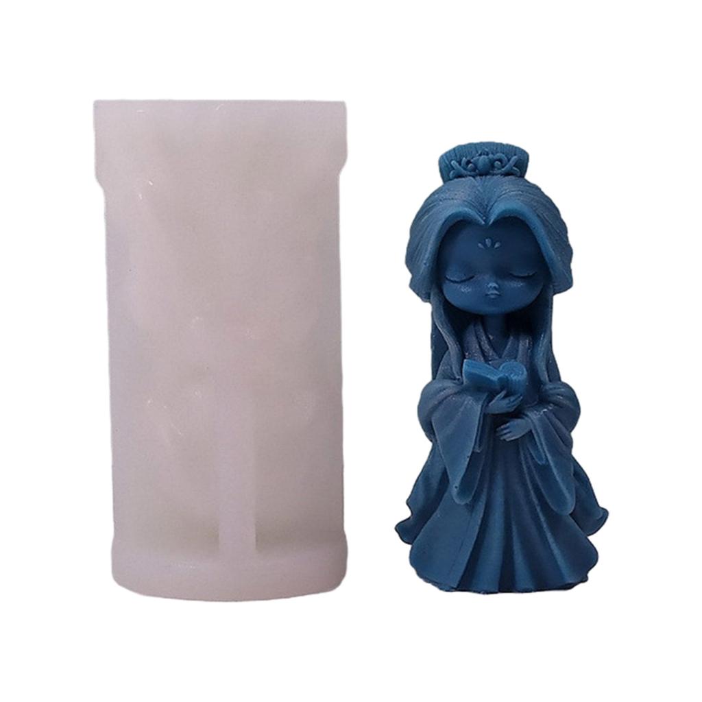 3D Girl Silicone Candle Mold DIY Epoxy Resin Molds Desktop Ornament Crafts Cake Decorating Tool Home Decorations