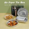 10Pcs Aluminum Foil Rectangular Tin Foil Tray Non-Stick Disposable Food Container Bowl 130/410/700/750ml Air Fryer Paper