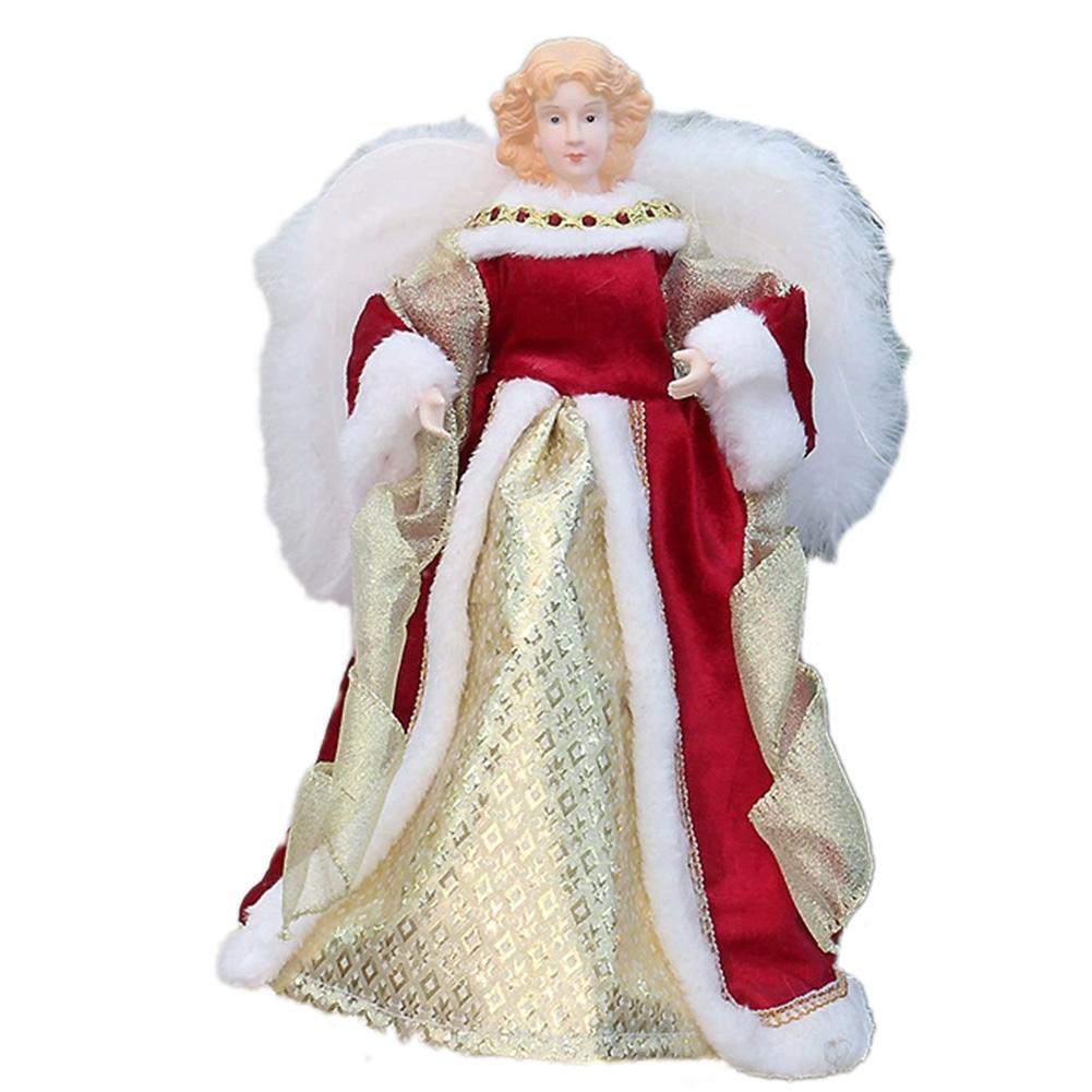 

Festival Angel Doll Tree Top Star Delicate Christmas Tree Top Star Atmosphere Golden Christmas Angel Topper Navidad Decor