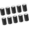 10 Pcs 12mm 0.47" Silicone Hose Cap Intake Vacuum Hose Tube End Plug for Car Black Auto Replacement Parts