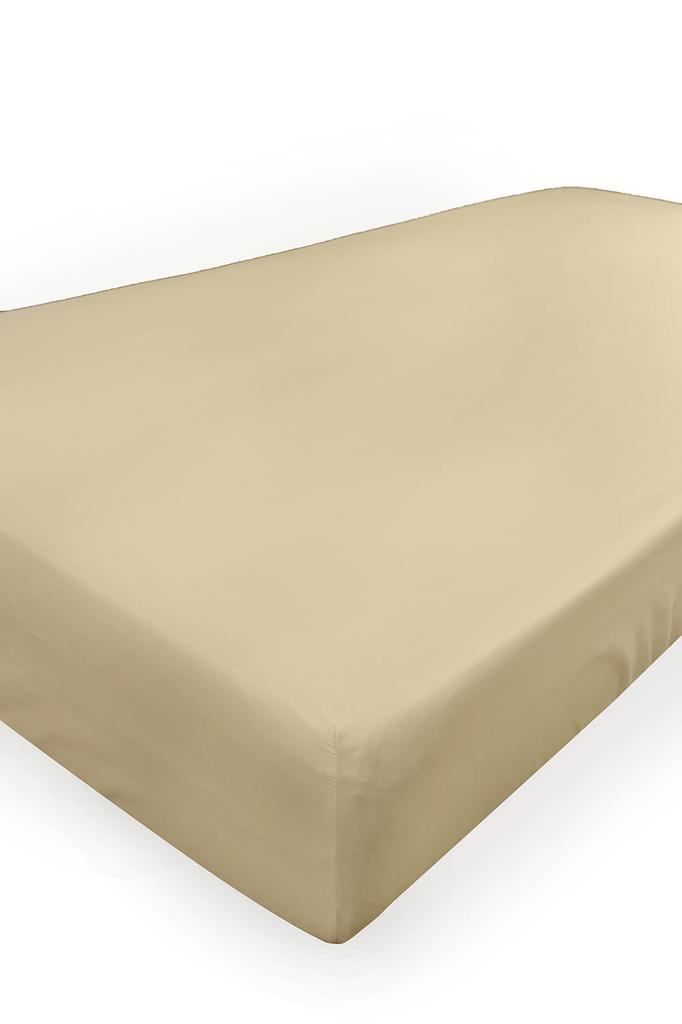 Prześcieradło jersey z lycrą 130/140x190/200x30 kremowe