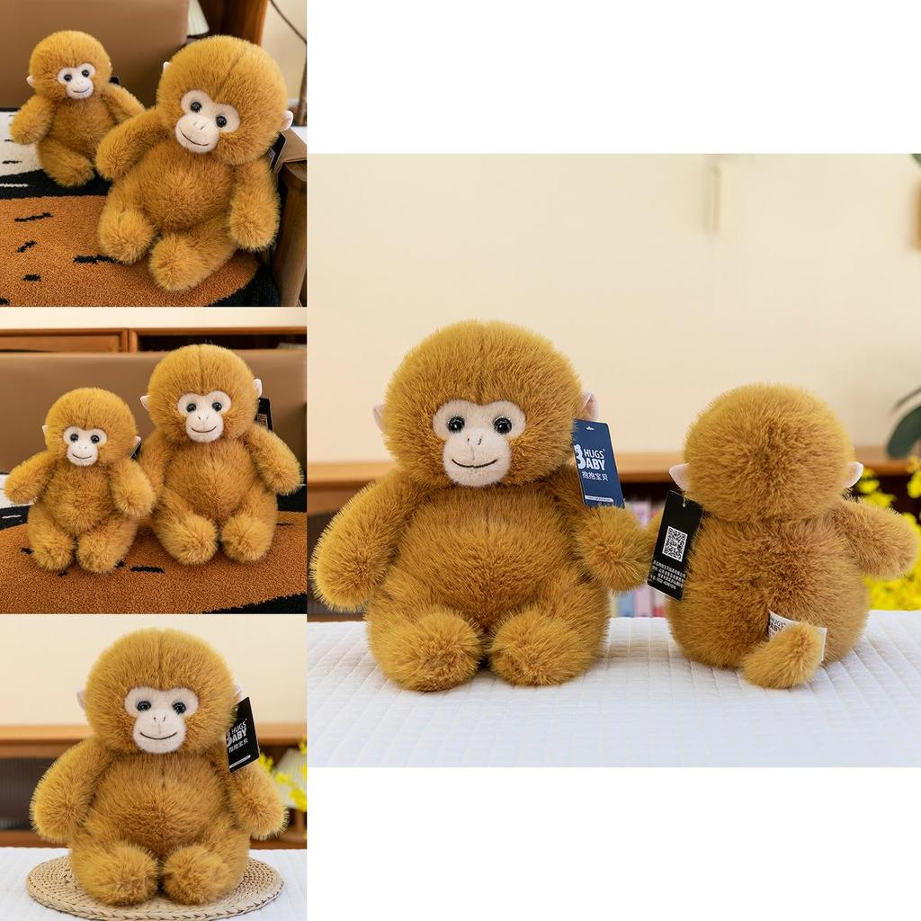 Adorable Golden Monkey Plush Toy Soft Stuffed Animal Doll For Kids And Babies