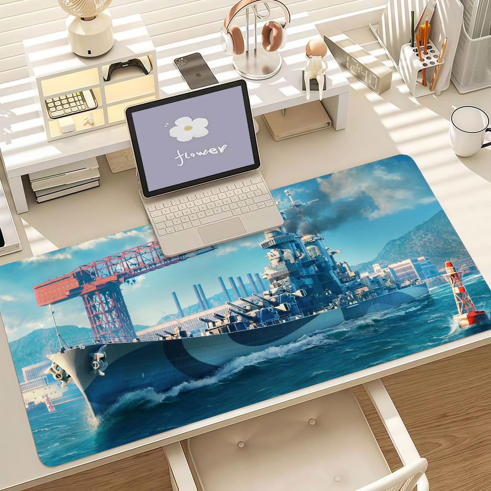 Game World Of Wwarships Mouse Pad Anti Slip Rubber Edge Locked Thickened Laptop Gaming Desk Mat