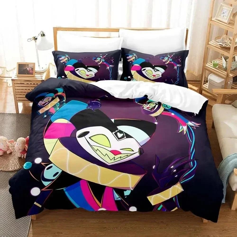 New 3D Print Hazbin Moxxie Hotel Bedding Set Bedroom Soft Modern Bedspreads Comefortable Duvet Cover Quilt Cover And Pillowcase
