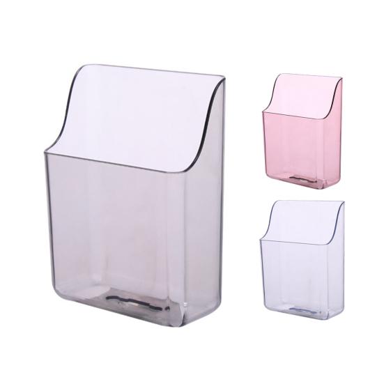 1 Sada PP Praktický Úložný Držák Nástěnný Bez Vrtání Otvor pro Nabíjení Stojan na Organizér Telefonu pro Domácnost