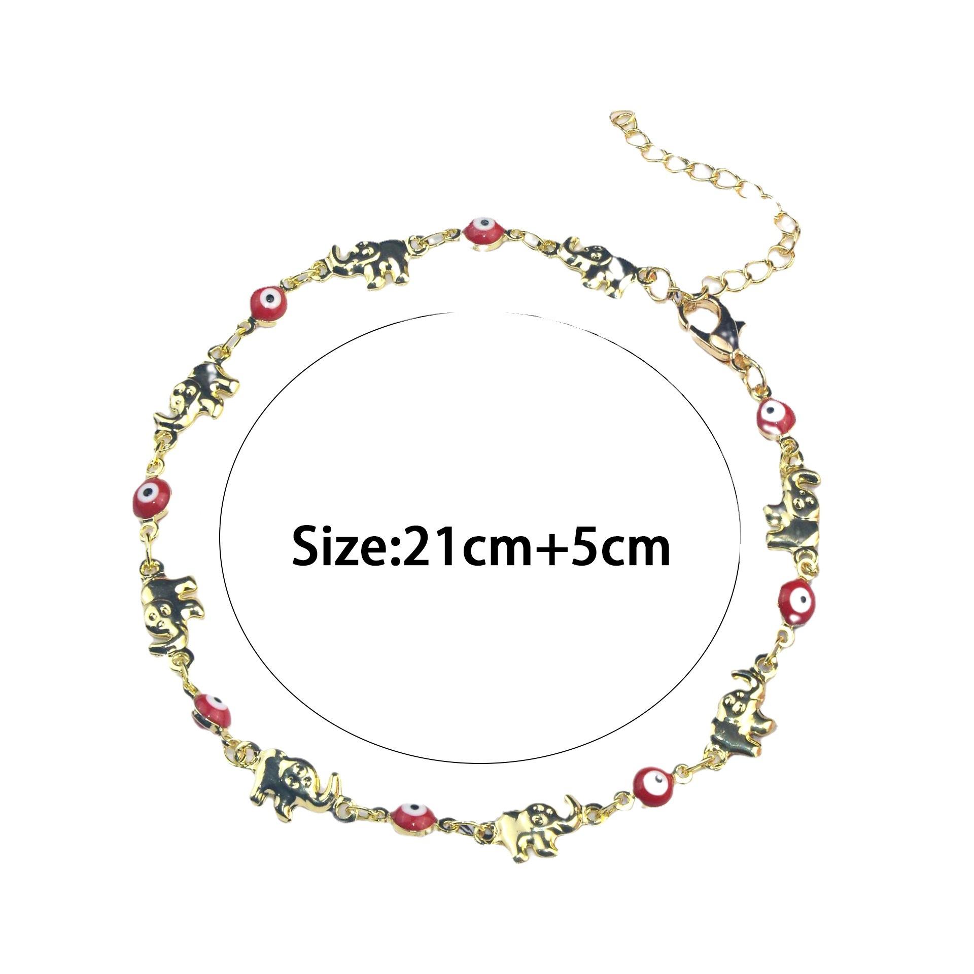 

Новый онлайн-браслет на лодыжку в виде глаз слона, женская цепочка на щиколотку, простое украшение для ног. красный