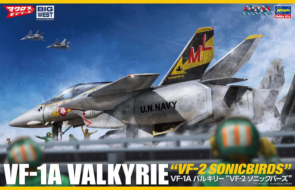 Hasegawa Macross Valkyrie Sonic Birds Scale Plastic Model Kit 65875 VF-1A VF-2 1/48