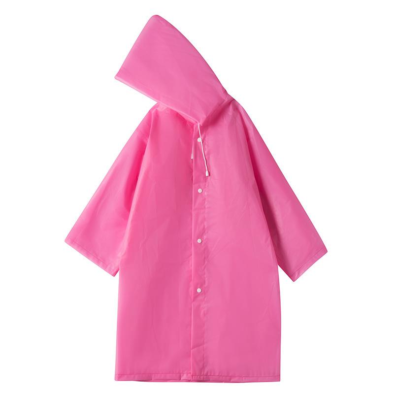 Junge Mädchen Kinder Wasserdicht EVA Transparent Regenmantel Kinder Hut Klarer Regenmantel Outdoor Regenbekleidung 4 Farben
